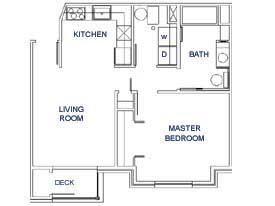 Floor Plan One Bedroom 40% Ami