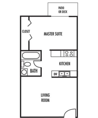 Floor Plan 1 Bedroom Garden