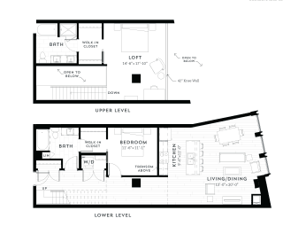 2&#x2B;B Floor plan at Custom House, St. Paul, MN