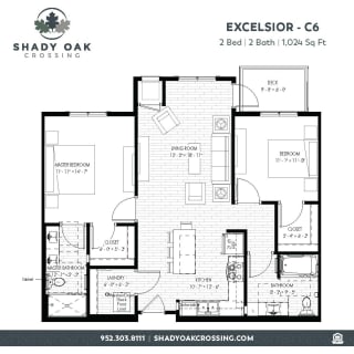 Excelsior - C6 Floor Plan at Shady Oak Crossing, Minnesota, 55343