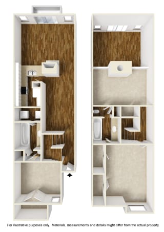 B2 Floor Plan at Noel on the Parkway Apartments in Dallas, Texas, TX