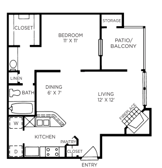 Tahoe Floor Plan at The Players Club of Brentwood Apartments in Nashville, Tennessee