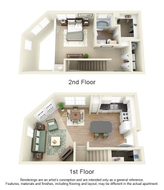 Floor Plan A4 1 Bedroom 1 Bath