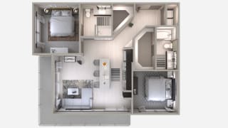 Two Bedroom B4 Floor Plan at Centra
