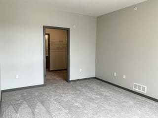 large bedroom with walk in closet at haven at uptown in lincoln nebraska