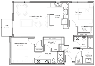 Dawn (C4.1) two bedroom two bathroom at Haven at Uptown