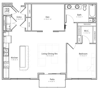 Melody (B5.1) one bedroom one bathroom at Haven at Uptown