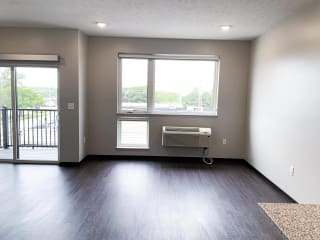 Nest Studio Floor Plan in Mocha Finish at Haven at Uptown Sleeping area in a studio floor plan at Haven at Uptown