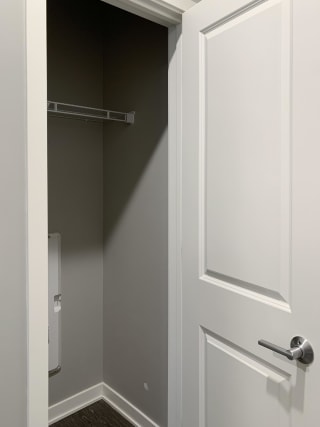 Storage closet with ample shelving space