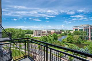 This lofted two-bedroom boasts a fantastic north-facing view of the Minneapolis skyline.