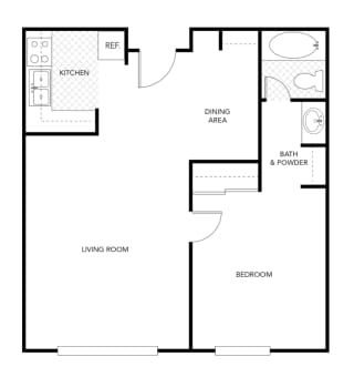 Allure Apts Scion Floor Plan 1 Bedroom
