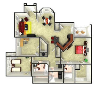 floor plan options in our apartments in webster tx