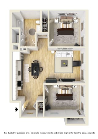 2 Bedroom E Floorplan