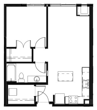 1 Bed - 1 Bath |718 sq ft 1 Bed - 1 Bath |718 sq ft at Astro Apartments, Washington, 98109