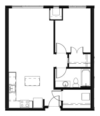1 Bed - 1 Bath |718 sq ft at Astro Apartments, Seattle, WA