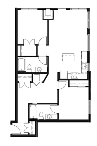 2 Bed - 2 Bath |1056 sq ft at Astro Apartments, Washington, 98109