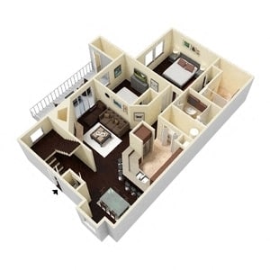 2 Bed - 2 Bath |978 sq ft B1 floorplan