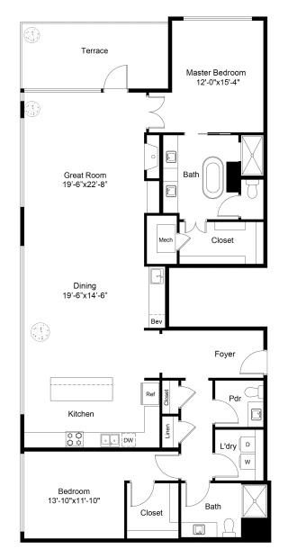 Floor Plan Amethyst | Penthouse
