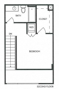 2nd Floor 1 Bed 1 Bath 787 square feet floor plan Loft 2