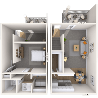 Floor Plan 1 Bedroom