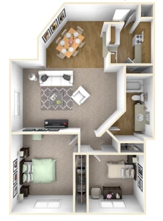floor plan of River&#x27;s Edge apartments
