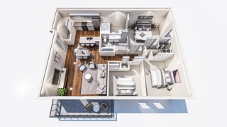 3 bedroom 2 bath apartment at Lakeshore Pointe Apartments