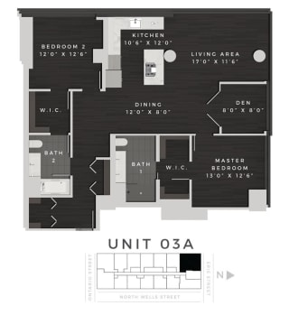 Floor Plan at 640 North Wells, Chicago, 60654