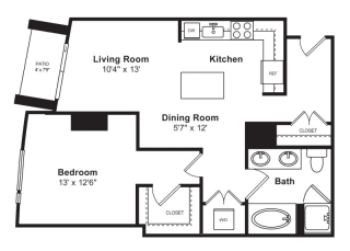 Floor plan at Cirrus, WA 98121