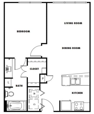 A2 floor plan at Windsor Metro West, Texas, 75024