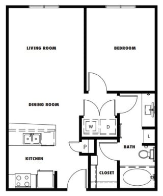 A3A floor plan at Windsor Metro West, Texas, 75024