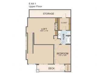 E alt upper Floor Plan at The Residences at Park Place, Leawood, 66211