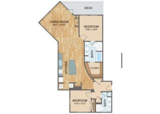 Axis Lofts C1 Floor Plan at The Residences at Park Place, Leawood, KS, 66211