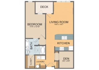 Parkside B1 Floor Plan at The Residences at Park Place, Leawood