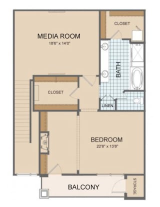 Parkside Townhome &#x2013; E1 Floorplan at The Residences at Park Place, Kansas
