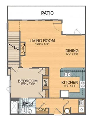 Parkside F2 Townhome-  Main Floor at The Residences at Park Place, Kansas, 66211