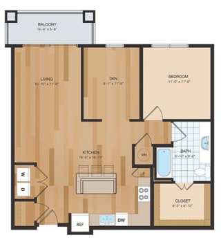 NEW PHASE A2A Floor Plan at The Residences at Park Place, Kansas, 66211