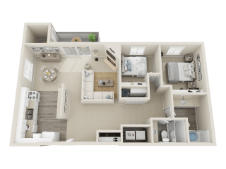 Floor Plan Two-Bedroom Deluxe