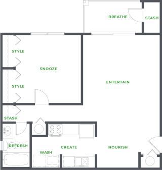 Our 1 Bedroom 1 Bathroom Floor Plan Our 1 Bedroom 1 Bathroom Floor Plan