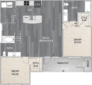 Floor Plan B2 ADA Apartment