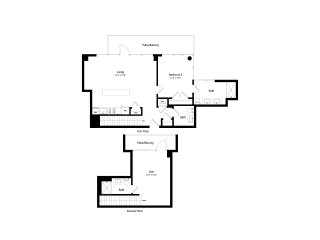 Floor Plan 1205 Collection 1 Bedroom Den - 2.5 Bath | Ad6