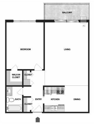 Floor plan Villages on McKnight Apartments
