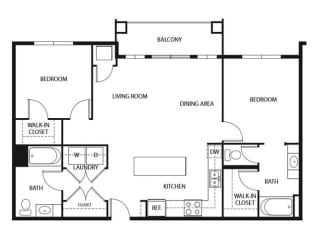 Evans Meadows Apartments in Elk River, MN 2 Bedroom 2 Bath