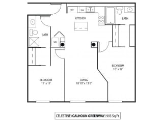 The Calhoun Celestine Floor Plan Celestine - Axon Green