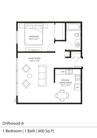 the floor plan of driftwood a