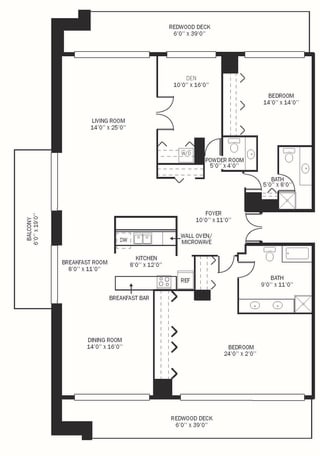 Kellogg Square Apartments in St. Paul, MN 2 Bedroom plus Den, 2 Bathroom Apartment