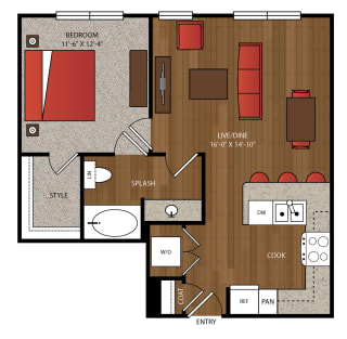 Ella Apartments A9 Floor Plan
