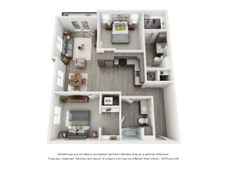 Aiya Apartments B2 Floor Plan