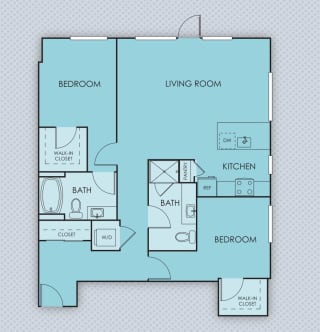 Tempo PDX Apartments D3 Floor Plan