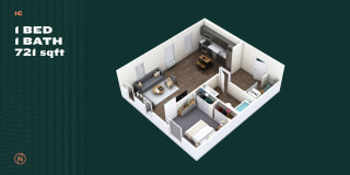Northointe Apartments One Bedroom C Floor Plan