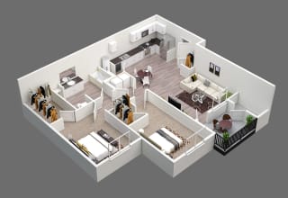 Pine Valley Ranch Apartments Spokane, Washington Two Bedroom One Bathroom 953 sf Floor Plan Pine Valley Ranch Apartments Spokane, Washington Two Bedroom One Bathroom 953 sf Floor Plan